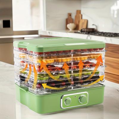 TEMU Susteas 5-tier Bpa-free Stackable Food Dehydrator For Jerky, Fruits, Meat, Vegetables, Dried Snacks & With Adjustable Temperature Control, 240w