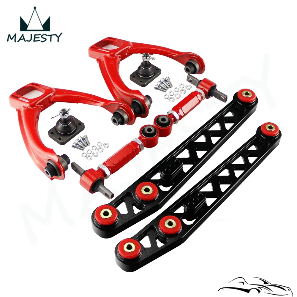 Braccio di controllo inferiore LCA+kit camber anteriore superiore+posteriore per Honda Civic EK 1996-2000