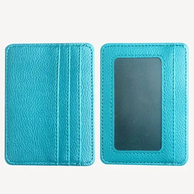 New Thin PU Leather Mini Wallet Slim Bank Credit Card Holder 5 Card Slots Men's Business Small ID Case For Man Purse Cardholder
