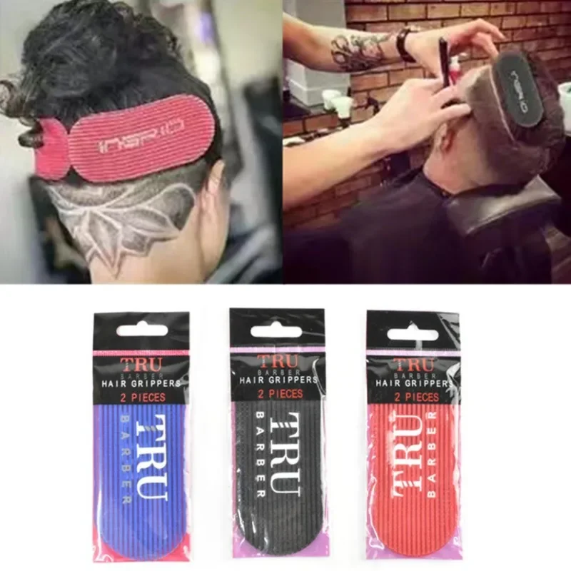 2Pcs Friseur Werkzeuge Pony Friseur Exklusive Haar Schneiden Patches Styling Fragmentäre Haar Patches Retro Öl Kopf Klettverschluss Image