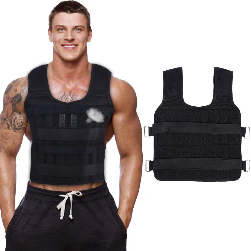 20 kg belastbare Gewichtsweste, Boxen, Zug, Fitnessgeräte, Fitnessstudio, verstellbare Weste, Übung, Sanda, Sparring, schützt Sand, Kleidung Image