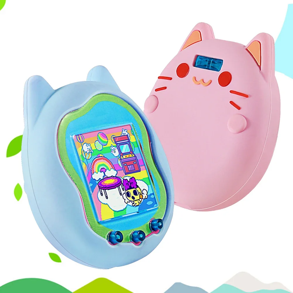 Silikonhülle Displayschutzfolie für virtuelle interaktive Haustierspielmaschine Schutzhülle Haut geeignet für Tamagotchi Uni Image