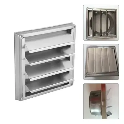 100/125/150mm Edelstahl Air Vent Kanal Grill Wand Platz Wäschetrockner Luftauslass Trockner Extractor Belüftung Abdeckung Fan Outlet