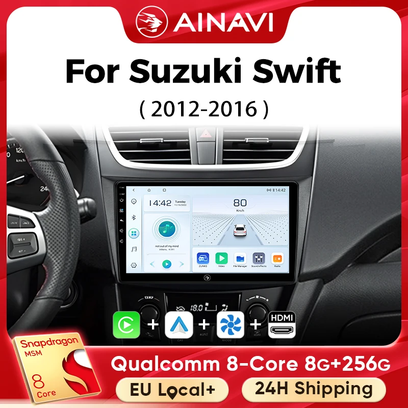 Ainavi Auto-Multimedia-Player Für Suzuki Swift 4 2011 2012 2013 2015 2016 2017 drahtlose Carplay Android Auto 4G Wifi 2din Image