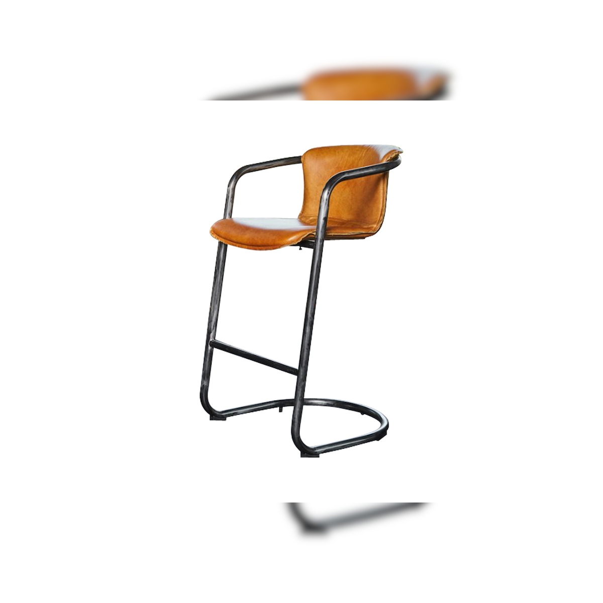 KAWOLA Barhocker Trivia Lederbarhocker cognac B/H/T: 51x102x62cm Image