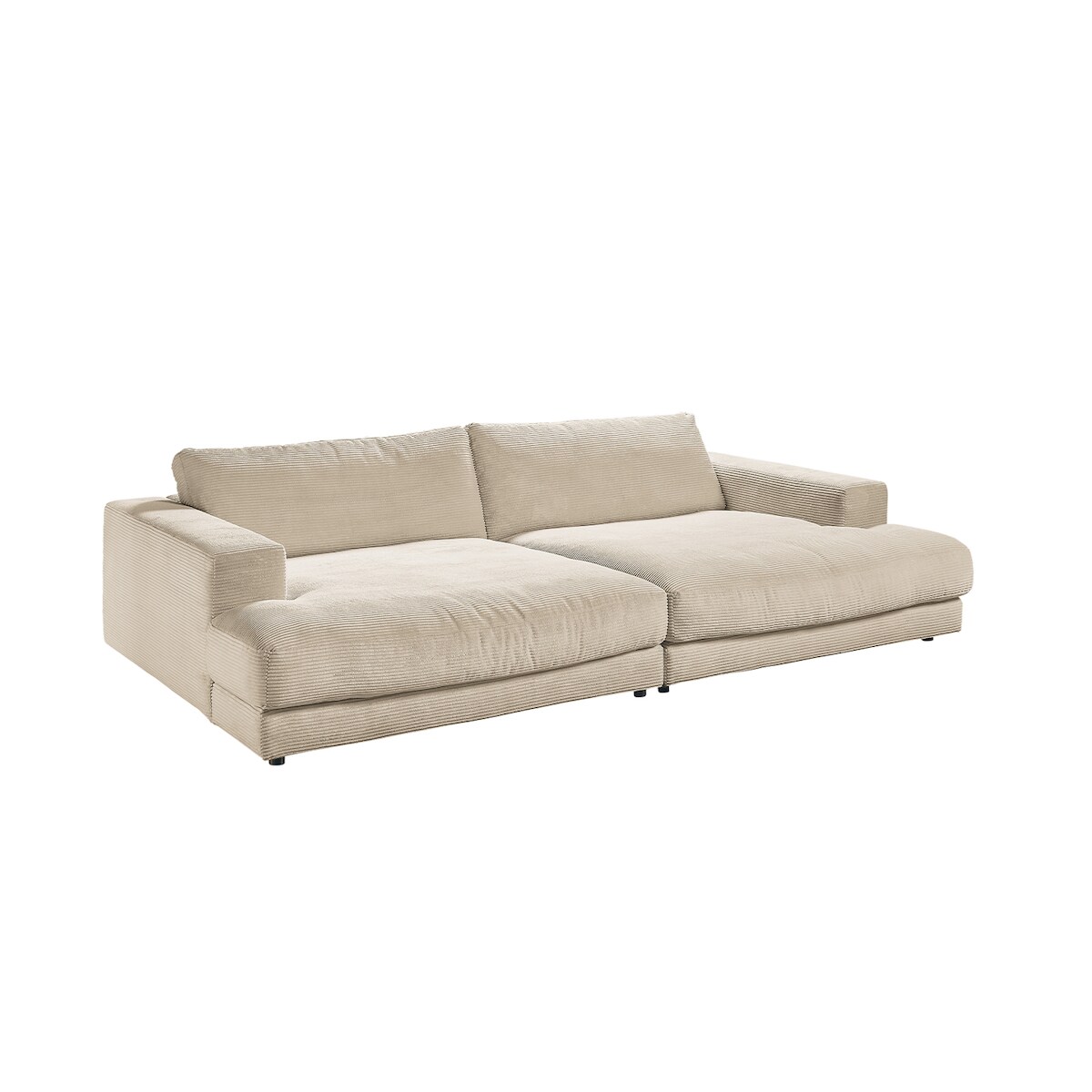 KAWOLA Big Sofa MADELINE Cord cremeweiß Image