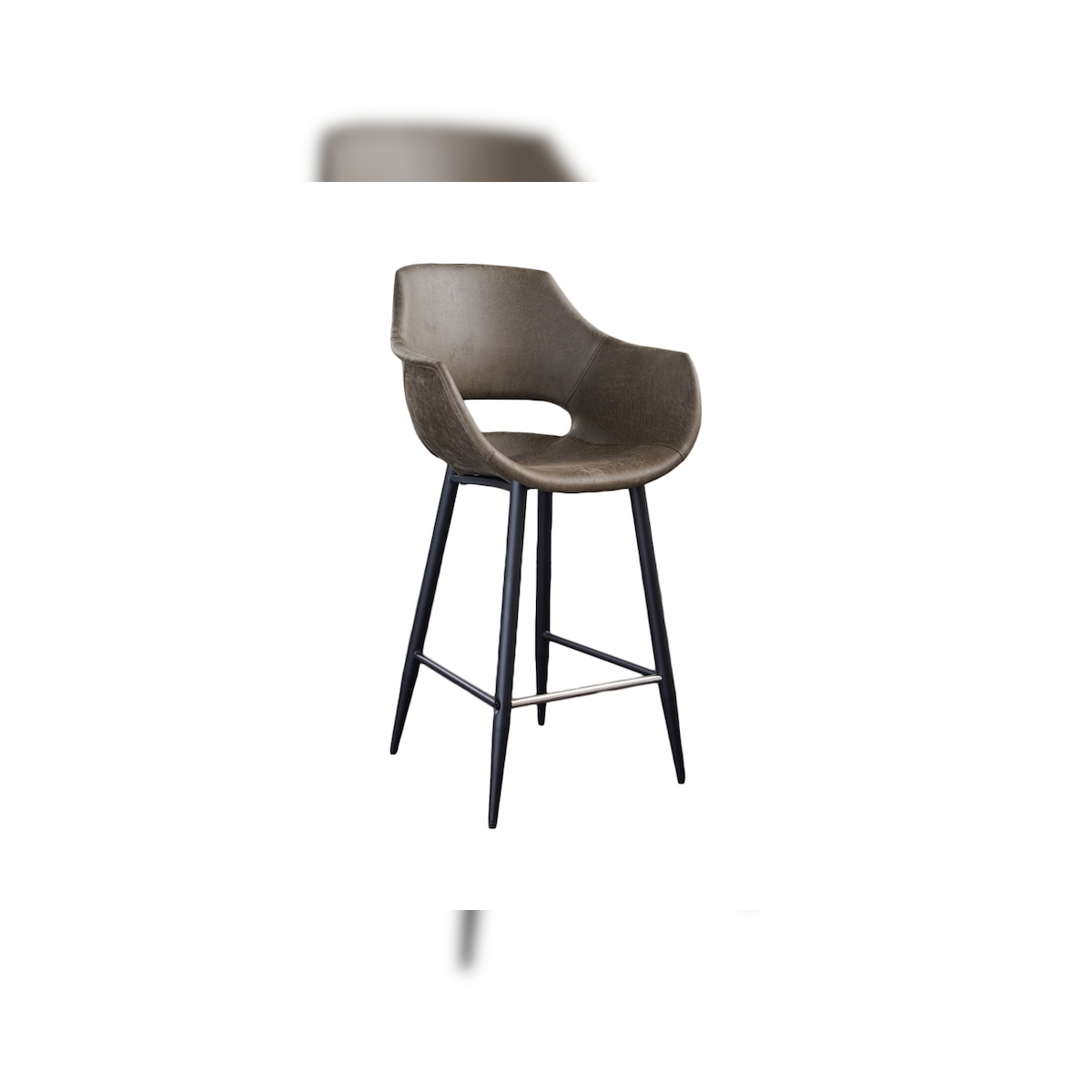 KAWOLA Barhocker ZAJA Barstuhl Sitzhöhe 76 cm Microfaser oliv Image