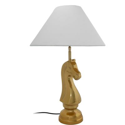 KAYOOM Tischleuchte "Tischlampe Bishop 125", weiß, H: 62cm, Lampen, mit dekorativem Schah-Pferd-Sockel aus Metall, mit S