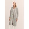 Strickjacke BUGATTI, Damen, Gr. XL, grau (dunkelgrau), Strick, 80% Wolle, 20% Polyamid, unifarben, casual, normal, Langarm, Strickjacken, mit großen aufgesetzten Taschen