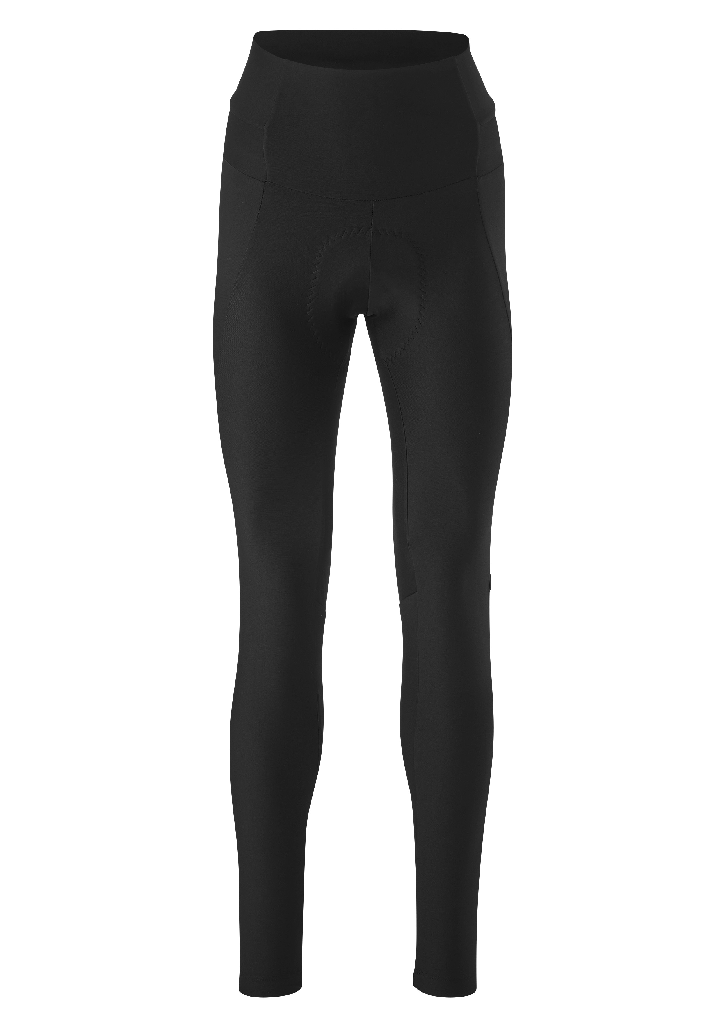 Fahrradhose GONSO "ESSENTIAL TIGHT HIGH WAIST SC W", Damen, Gr. 40, Normalgrößen, schwarz, 78% Polyester, 22% Elasthan, Hosen, Damen Radhose mit Sitzpolster, Tight fit Image