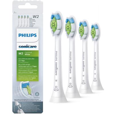 Aufsteckbürste PHILIPS SONICARE "W2 Optimal White Standard" Zahnbürstenköpfe Gr. 4 St., weiß mit der Bürstenkopferkennung, Standardgröße