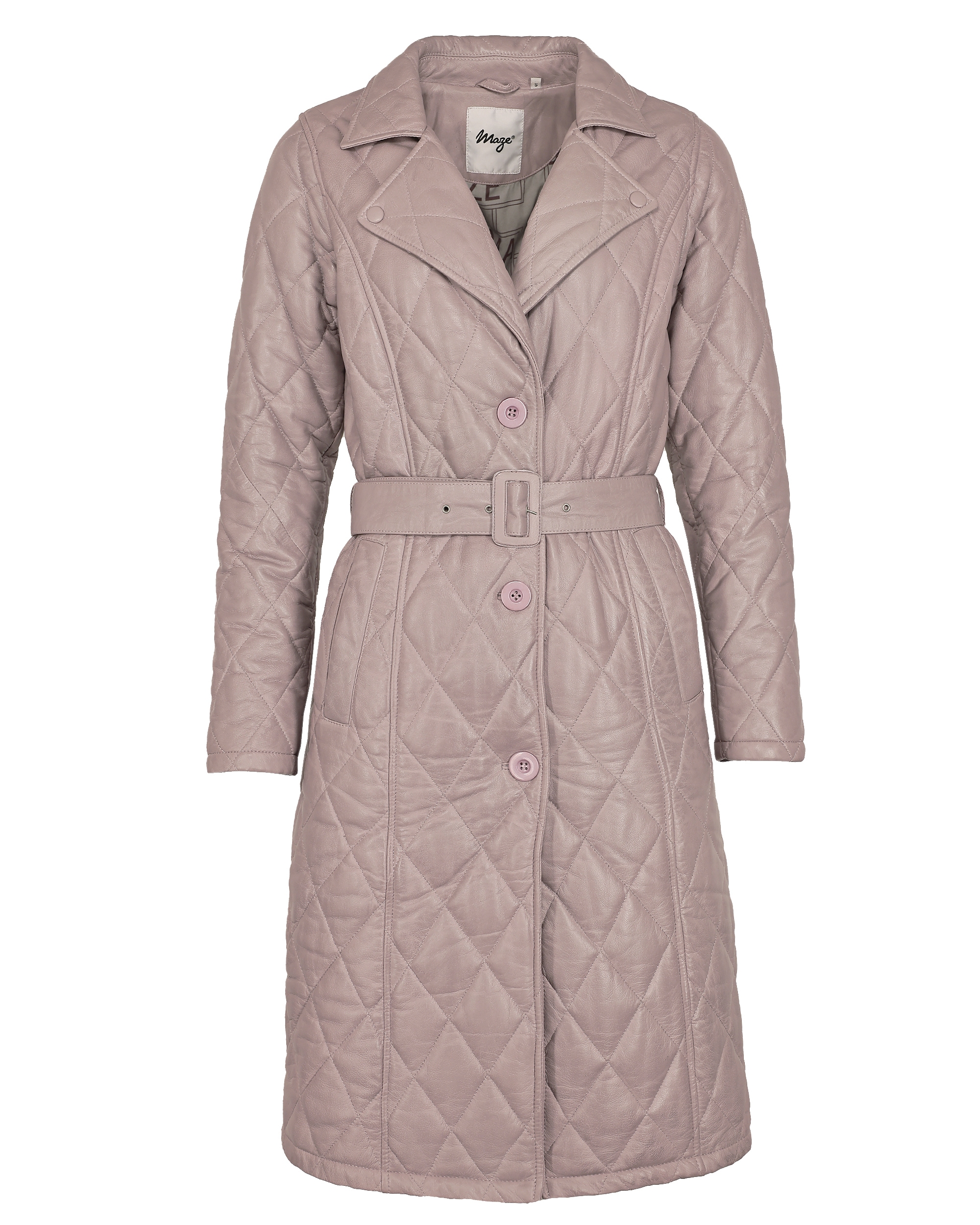 Kurzmantel MAZE "42021214", Damen, Gr. S, lila (dusty mauve), Obermaterial: 100% Lammleder / Futter: 100% Baumwolle / Ärmelfutter: 100% Polyester, Mäntel Image