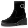 Stiefelette GABOR "St.Tropez", Damen, Gr. 39, schwarz, Veloursleder, unifarben, modisch, Schuhe, Keilabsatz, Boots in bequemer Schuhweite G (= weit)