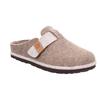 Pantoffel ROHDE "MERAN", Damen, Gr. 38, beige (beige, meliert), Filz, kontrastfarbene Details, casual, Schuhe, Hausschuh, Clog, Schlappen mit Klettriemchen