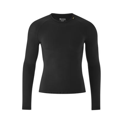 Funktionsshirt GONSO "BASE SHIRT LONGSLEEVE M", Herren, Gr. 6XL, schwarz, 87% Polyamid, 13% Elasthan, Rundhals, Langarm, Shirts, Herren Unterhemd langarm, Radunterhemd, Tight fit Image