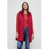 Longweste STREET ONE, Damen, Gr. 36, rot (carpet rot), Stoff, Obermaterial: 100% Nylon; Futter: 100% Polyester, unifarben, casual, normal lang, ohne Ausschnitt, Westen, mit Kapuze