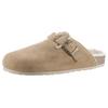Clog BIO LIFE "Esc", Damen, Gr. 40, beige, Veloursleder, unifarben, klassisch, Schuhe, Hausschuh, Schlappen, Homeslipper mit Warmfutter