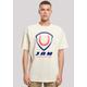 T-Shirt F4NT4STIC "JAM Showjumping", Herren, Gr. 4XL, beige (sand), Obermaterial: 100% Baumwolle, casual, oversize, Rundhals, Kurzarm ohne Bündchen, Shirts, Print