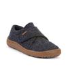 Hausschuh FRODDO "BAREFOOT WOOLY", Kinder, Gr. 24, blau (dunkelblau), Wolle, Basic, Schuhe, Klettschuh, Kindergartenschuh mit Wollfutter