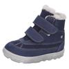 Klettstiefel PEPINO BY RICOSTA "Pedro WMS: weit", Kinder, Gr. 21, blau (dunkelblau), Leder, casual, Schuhe, Snowboots, Winterboots, Stiefel mit Sympatex-Membrane