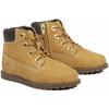 Schnürboots TIMBERLAND "POKEY PINE MID LACE UP WITH ZIP BOOT", Damen, Gr. 26, gelb (wheat), Leder, Synthetik, sportlich, Schuhe, Winterstiefel, Schnürstiefel, Winterschuhe