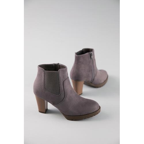 Stiefelette ANISTON SHOES Gr. 37, grau Damen Schuhe Ankleboots mit seitlichem Stretcheinsatz - NEUE KOLLEKTION