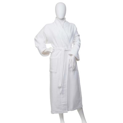 Medium Size Luxury Cotton Waffle Bathrobe Shawl Collar