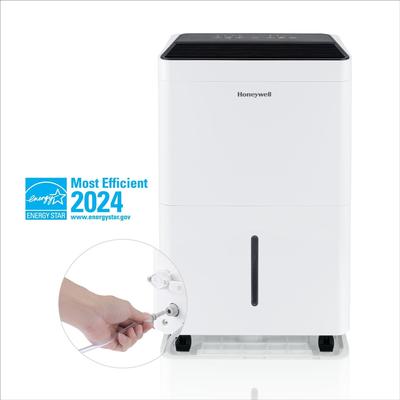 2024 NEW! Honeywell 50-Pint ENERGY STAR Dehumidifier with Auto-Drain PUMP for 4,000 Sq Ft, TPFIT50PWK