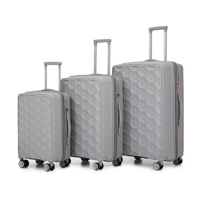 3 Piece(20/24/28in.)PP materials Hard Shell Lightweight Carry On Luggage with TSA Lock Airline Approved and Spinner Wheels