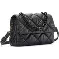 Umhängetasche VIVANCE "Henkeltasche", Damen, Gr. B/H/T: 27cm x 18cm x 9cm, schwarz, Lederimitat, unifarben, leicht glänzend, Taschen, Minibag, Handtasche, Schultertasche, Crossbody Bag VEGAN