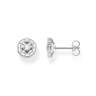 Paar Ohrstecker THOMAS SABO "mit weißen Steinen silber, H2062-051-14", bunt (silberfarben, weiß, kristallweiß), Ohrringe, Damen, Silber 925 (Sterlingsilber), mit Zirkonia (synth.) Image