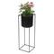 DanDiBo Sgabello per fiori con vaso in metallo nero angolare da 60 cm Portafiori 96023 Colonna per