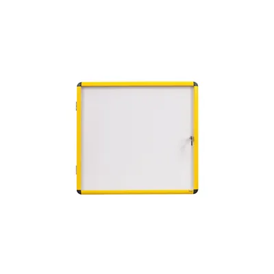 Bi-Office Schaukasten Ultrabrite - 16 x DIN A4 - magnetisch, mit gelber Alurahmen Image