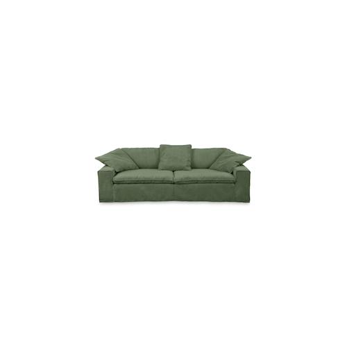 KAWOLA Sofa NETTA XL 3-Sitzer Bezug abziehbar Cord moosgrün