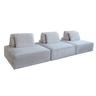 KAWOLA Modulsofa WIOLO SOFT 3 Module 3 Rückenkissen Cord hellgrau