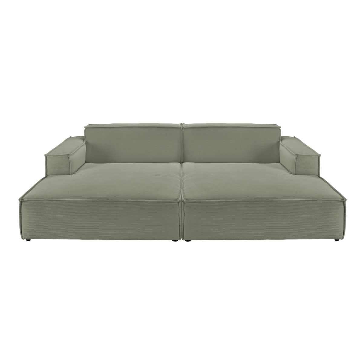 KAWOLA Big Sofa SAMU Feincord olivgrün Image