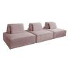 KAWOLA Modulsofa WIOLO SOFT 3 Module 3 Rückenkissen Cord rosa