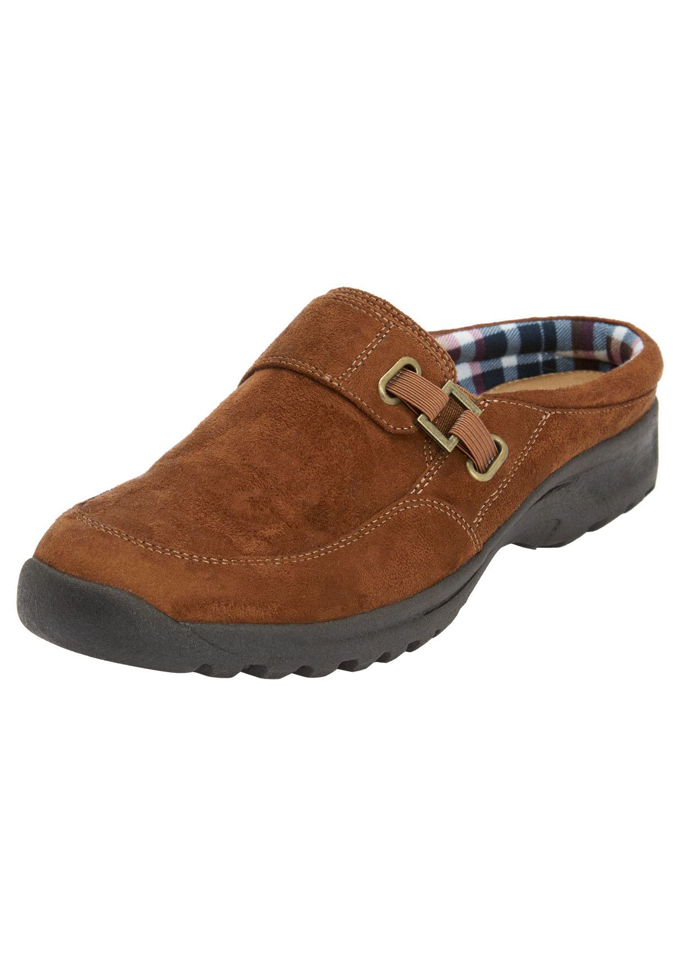 Wide Width Women's The Joy Slip On Mule by Comfortview in Cognac (Size 7 W)
