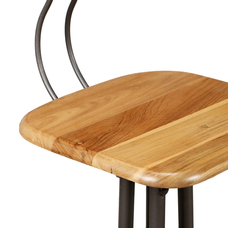 vidaXL Barhocker 2 Stk. Altholz Teak Image