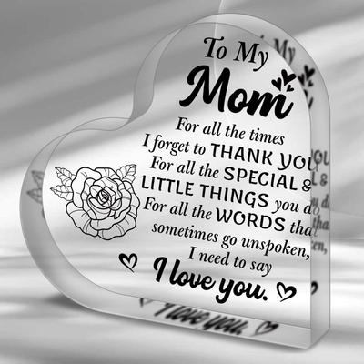 TEMU 1pc Mom Birthday Gifts For Mom I Love You Mom Mothers Day Gifts Hug Heart Crystal Paperweight For Mom From Daughter Son For Christmas Mothers Day Birthday Thanksgiving Presents