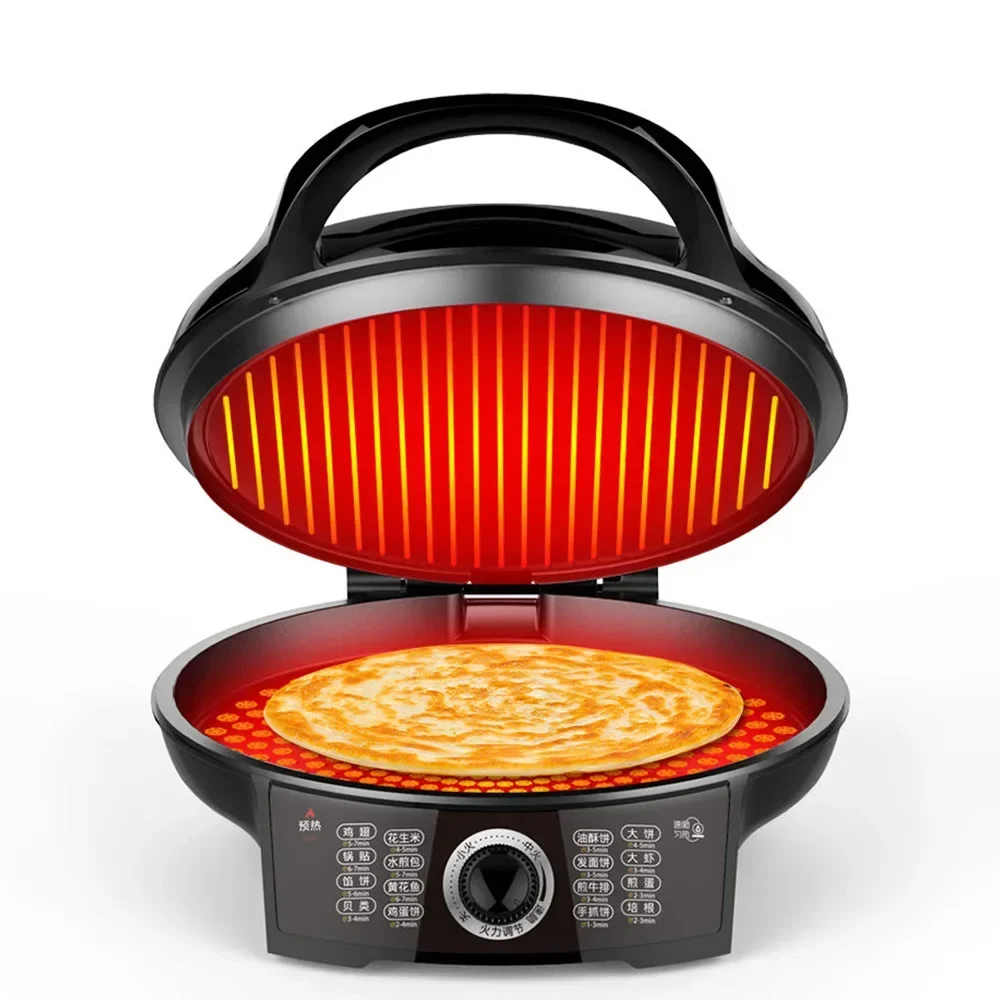 Elektrische Backform Haushalt intelligente doppelseitige Heizung elektrische Kuchen feile neue Vertiefung und Erhöhung Pfannkuchen Pizza Pfanne Image