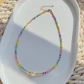 KKBEAD-Collier de perles colorées de style Boho pour femmes, colliers délicats arc-en-ciel, tour de