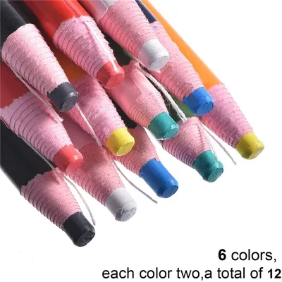 MIUSIE 12PCS Fashion Marker Pen Sewing Tools Sewing Chalk Cut-free For Tailor Garment Pencil Sewing Accessories Fabric Pencils
