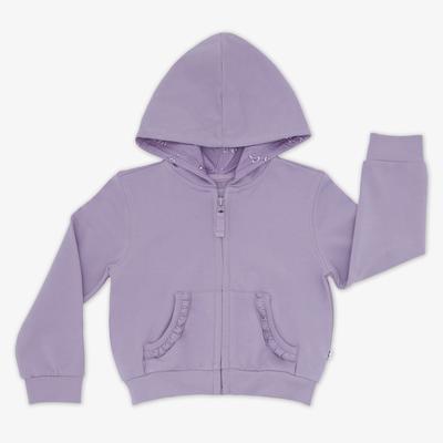 Dusty Lavender Ruffle Hoodie - 3T