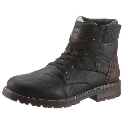 Winterstiefelette RIEKER, Herren, Gr. 40, schwarz (schwarz, grau), Lederimitat, klassisch, Schuhe, mit Schaftpolsterung