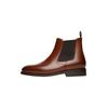 Schlupfboots HENRY STEVENS "Ella CB Businessschuh", Damen, Gr. 37, braun (mittelbraun), Leder, klassisch, Schuhe Chelseaboots Schlupfboots Businessschuh Dandy-Boots, Damen Chelsea Boots Leder handgefertigt, Stiefelette