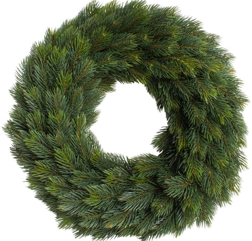 Kunstkranz BOTANIC-HAUS "Edel-Adventskranz einseitig", grün, B:42cm H:10cm T:42cm Ø:42cm, Kunstpflanzen Image