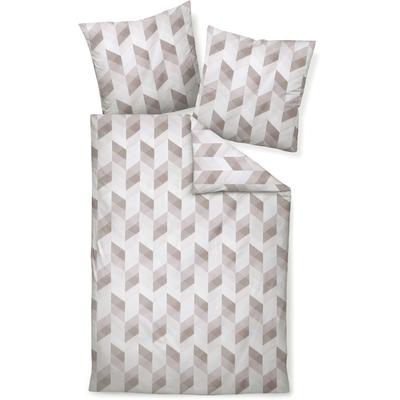 Bettwäsche JANINE "moments98111 05", lila (mauve), B/L: 240cm x 220cm, 2 St., Mako-Satin, B/L: 80cm x 80cm & 80cm x 80cm, Mako-Satin, Obermaterial: 100% Baumwolle, Bettwäsche, mit Reißverschluss Image