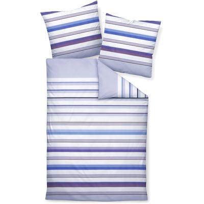 Bettwäsche JANINE "J. D.87094 08", lila (traubenmischun dunstblau), B/L: 240cm x 220cm, 2 St., Mako-Satin, B/L: 80cm x 80cm & 80cm x 80cm, Mako-Satin, Obermaterial: 100% Baumwolle, Bettwäsche, mit Reißverschluss Image