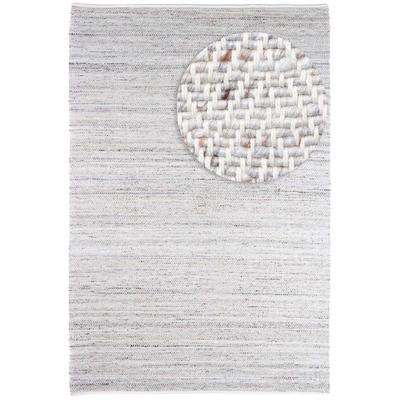 Wollteppich MORGENLAND "Dream - hellblau", silber, B:80cm H:7mm L:150cm, Polyethylenterephthalat (PET), Teppiche